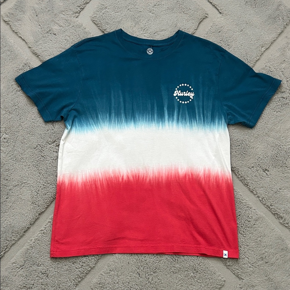 NEW Hurley Men’s Red, White & Blue Star Logo Tee